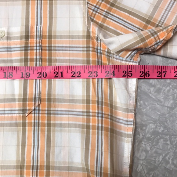 Timberland Men’s Relaxed/ Oversized Peach Plaid Shirt, Size L - Picture 4 of 10